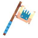 Faction Flag - Wooden (Aqua Axolotls)
