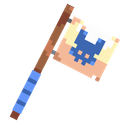 Faction Flag - Wooden (Blue Bats)