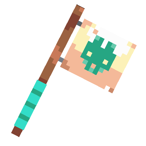 Faction Flag - Wooden (Cyan Coyotes)